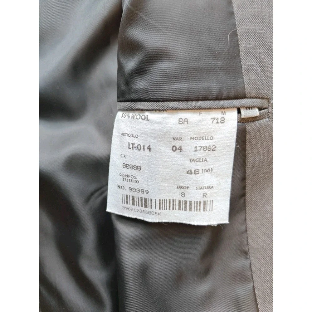 Fendi Mens Sports Coat 36R Gray Chalk Stripe Made in Italy 3 Button Jacket